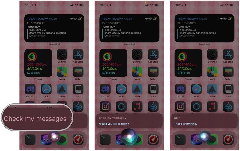 Check new messages with Siri on iPhone: Activate Siri, say something like 